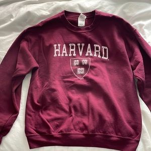 Maroon Harvard crewneck sweatshirt
